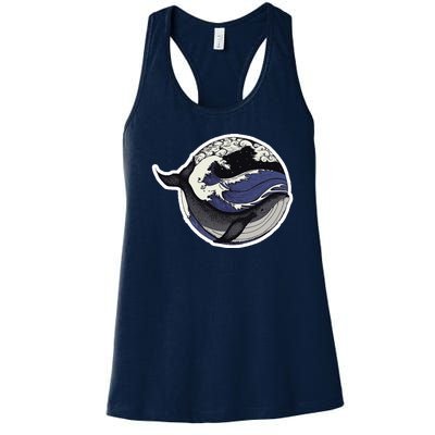 Blue Whale Great Wave Women's Racerback Tank