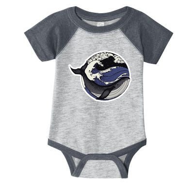 Blue Whale Great Wave Infant Baby Jersey Bodysuit