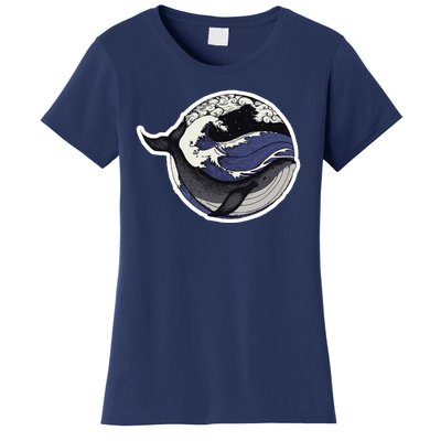 Blue Whale Great Wave Women's T-Shirt