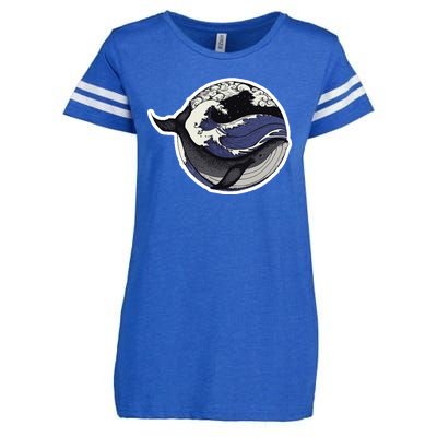 Blue Whale Great Wave Enza Ladies Jersey Football T-Shirt