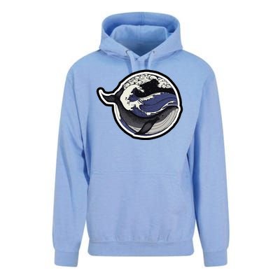 Blue Whale Great Wave Unisex Surf Hoodie