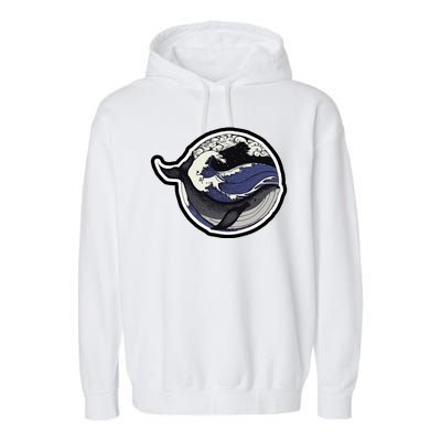 Blue Whale Great Wave Garment-Dyed Fleece Hoodie