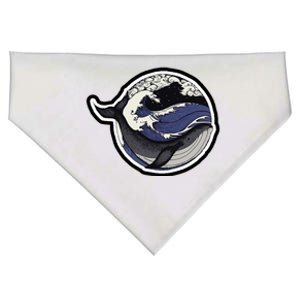 Blue Whale Great Wave USA-Made Doggie Bandana