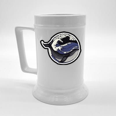 Blue Whale Great Wave Beer Stein