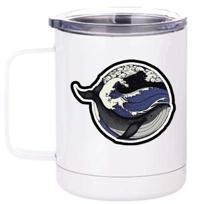 Blue Whale Great Wave 12 oz Stainless Steel Tumbler Cup