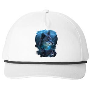 Blue Wolf Snapback Five-Panel Rope Hat