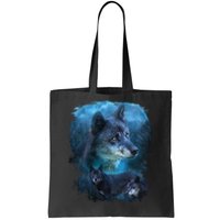 Blue Wolf Tote Bag