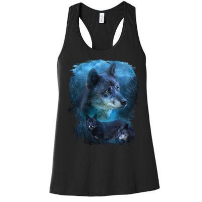 Blue Wolf Women's Racerback Tank