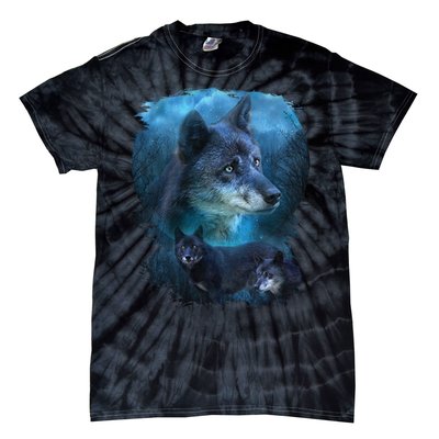 Blue Wolf Tie-Dye T-Shirt