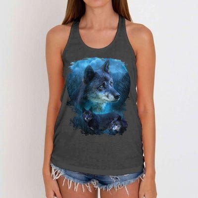 Blue Wolf Women's Knotted Racerback Tank