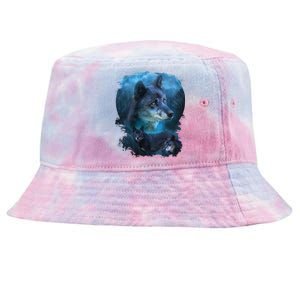 Blue Wolf Tie-Dyed Bucket Hat