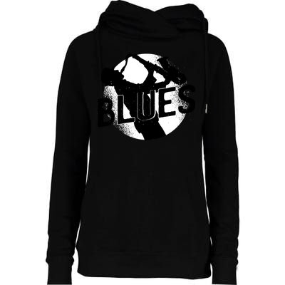 Blues Music Saxophone Womens Funnel Neck Pullover Hood