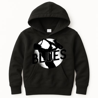 Blues Music Saxophone Kids Hoodie