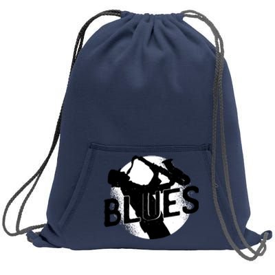 Blues Music Saxophone Sweatshirt Cinch Pack Bag