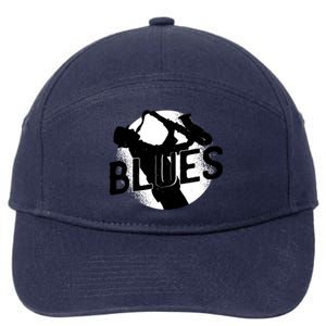 Blues Music Saxophone 7-Panel Snapback Hat