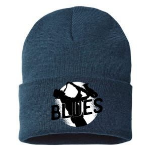 Blues Music Saxophone Sustainable Knit Beanie