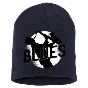 Blues Music Saxophone Short Acrylic Beanie