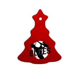 Blues Music Saxophone Ceramic Tree Ornament