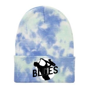 Blues Music Saxophone Tie Dye 12in Knit Beanie