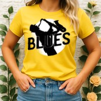 Blues Music Saxophone Womens T-Shirt