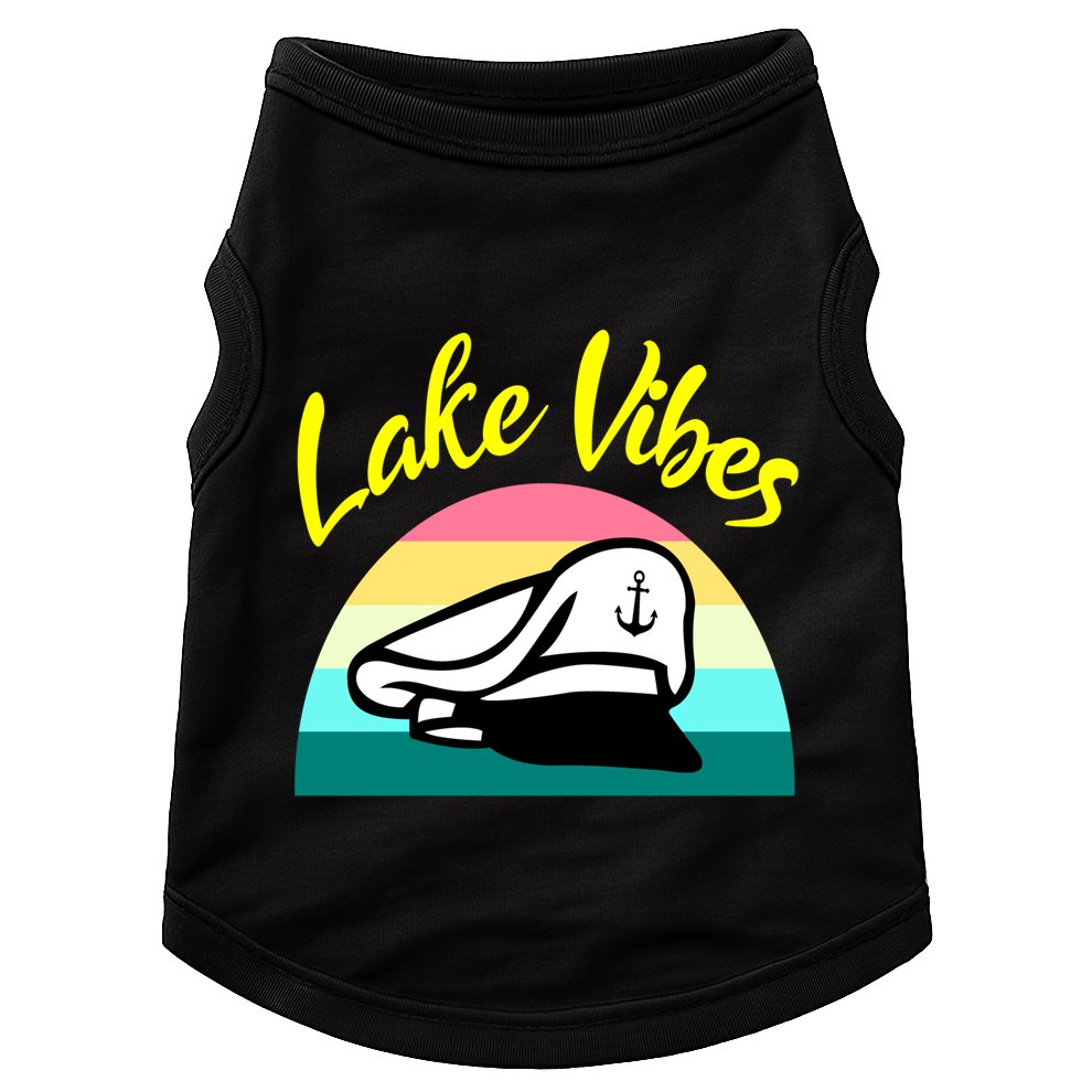 Boat Lake Vibes Boating Cruise Family Squad Funny Gift Doggie Tank