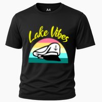 Boat Lake Vibes Boating Cruise Family Squad Funny Gift Cooling Performance Crew T-Shirt