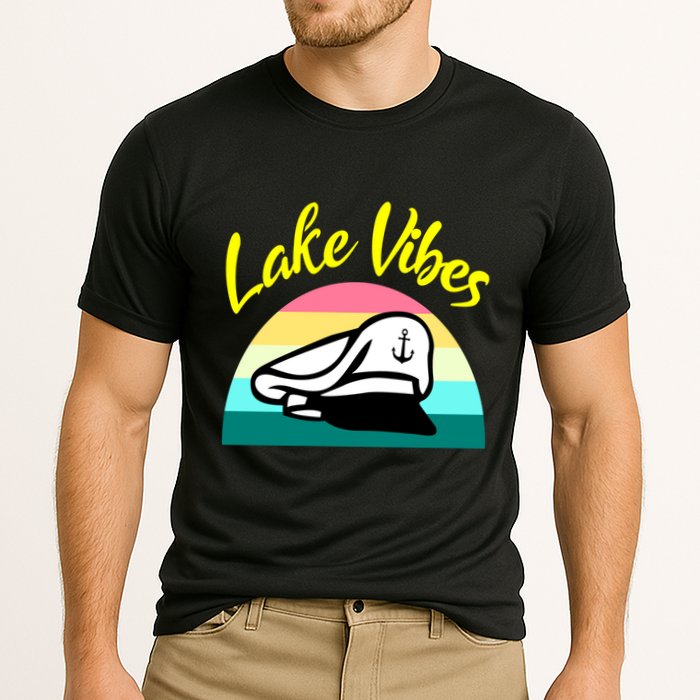 Boat Lake Vibes Boating Cruise Family Squad Funny Gift Cooling Performance Crew T-Shirt
