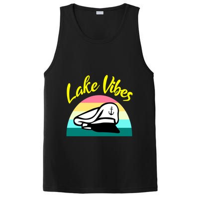 Boat Lake Vibes Boating Cruise Family Squad Funny Gift PosiCharge Competitor Tank