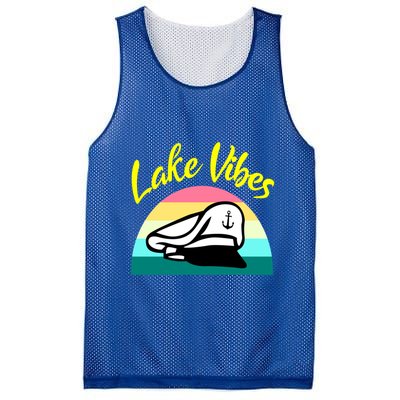 Boat Lake Vibes Boating Cruise Family Squad Funny Gift Mesh Reversible Basketball Jersey Tank