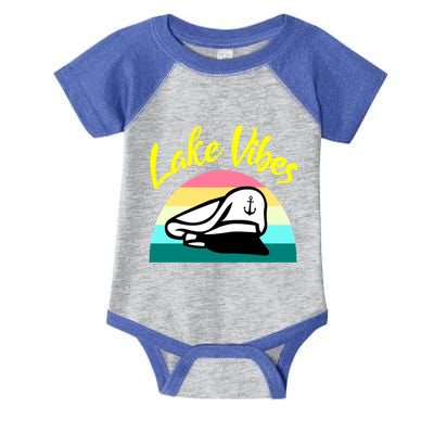 Boat Lake Vibes Boating Cruise Family Squad Funny Gift Infant Baby Jersey Bodysuit
