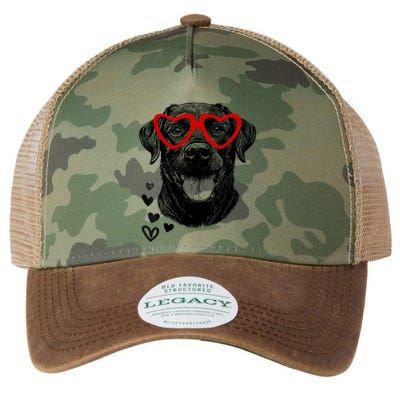 Black Lab ValentineS Day For Dog Pet Lover Legacy Tie Dye Trucker Hat
