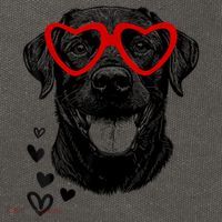 Black Lab ValentineS Day For Dog Pet Lover Cotton Canvas Backpack