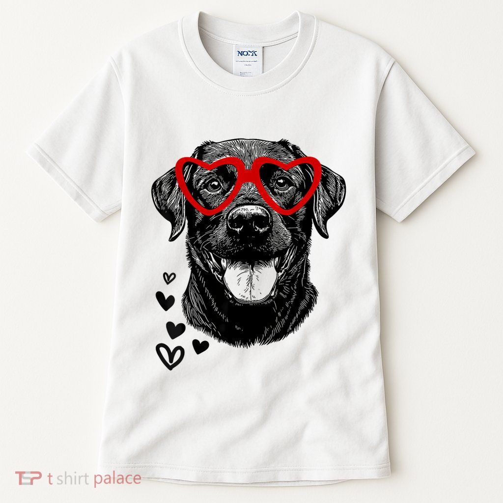 Black Lab ValentineS Day For Dog Pet Lover Tall T-Shirt