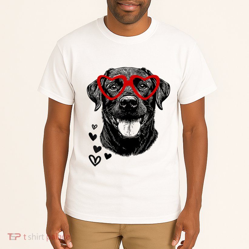 Black Lab ValentineS Day For Dog Pet Lover Tall T-Shirt