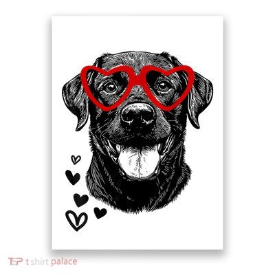 Black Lab ValentineS Day For Dog Pet Lover Poster