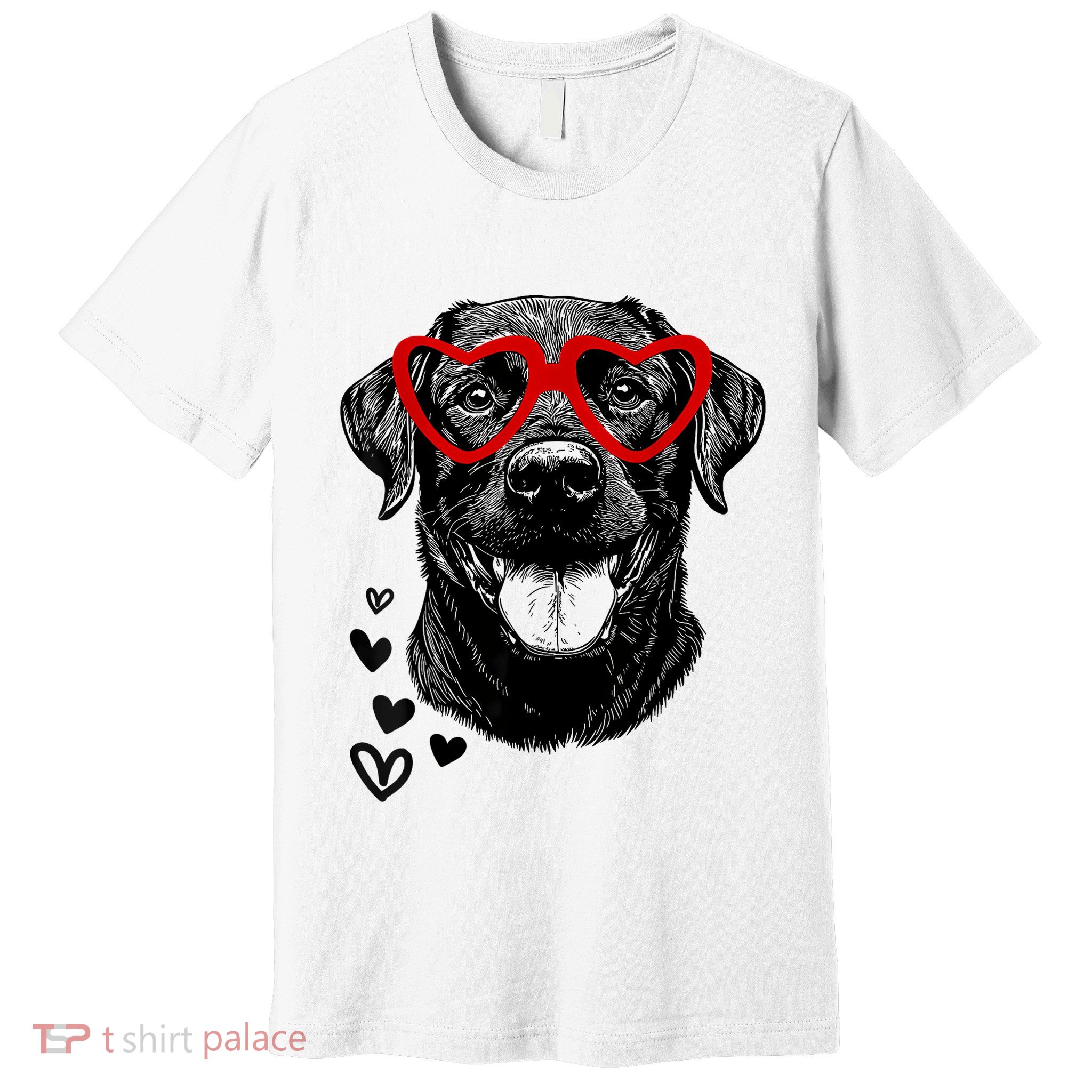 Black Lab ValentineS Day For Dog Pet Lover Premium T-Shirt