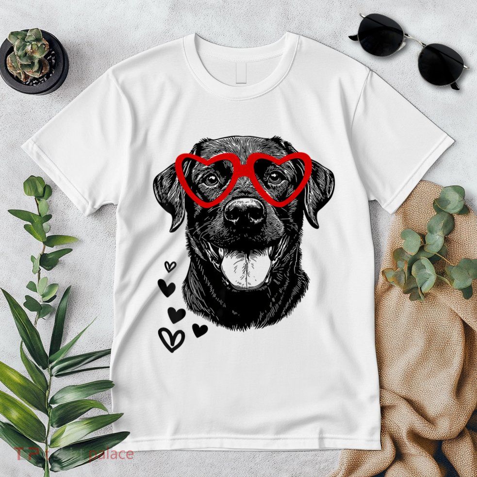 Black Lab ValentineS Day For Dog Pet Lover Premium T-Shirt