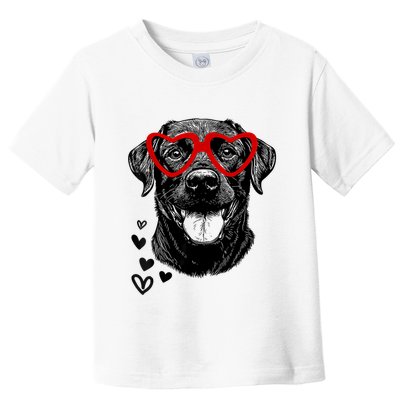 Black Lab ValentineS Day For Dog Pet Lover Toddler T-Shirt