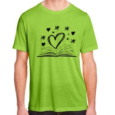 Bookworm Librarian Valentines Day Gift Book Reading Adult ChromaSoft Performance T-Shirt