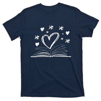 Bookworm Librarian Valentines Day Gift Book Reading T-Shirt