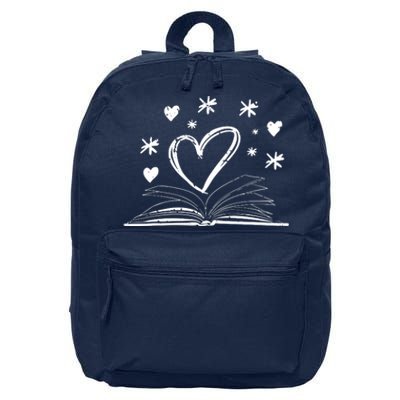 Bookworm Librarian Valentines Day Gift Book Reading 16 in Basic Backpack