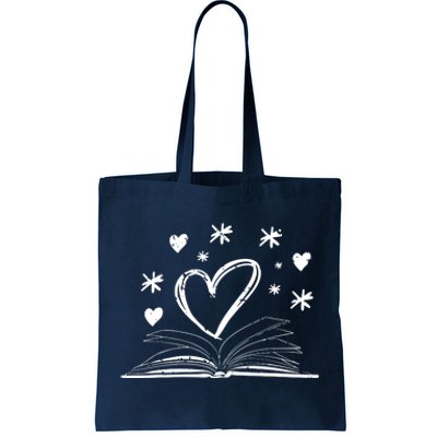 Bookworm Librarian Valentines Day Gift Book Reading Tote Bag