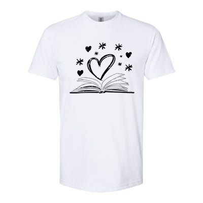 Bookworm Librarian Valentines Day Gift Book Reading Softstyle CVC T-Shirt