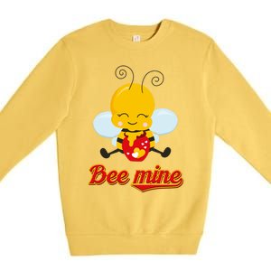 Bee Lover Valentine's Day Gift And Gift Premium Crewneck Sweatshirt