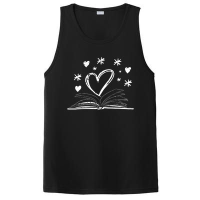 Bookworm Librarian Valentines Day Gift Book Reading PosiCharge Competitor Tank