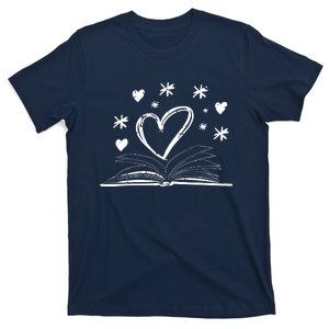 Bookworm Librarian Valentines Day Gift Book Reading T-Shirt