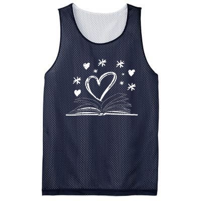 Bookworm Librarian Valentines Day Gift Book Reading Mesh Reversible Basketball Jersey Tank