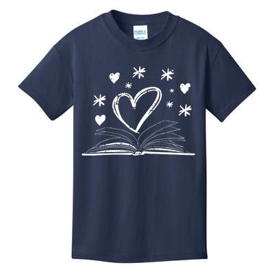 Bookworm Librarian Valentines Day Gift Book Reading Kids T-Shirt