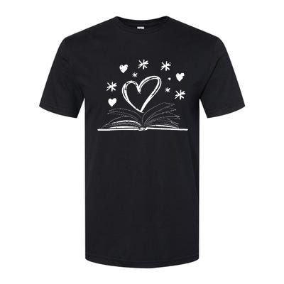 Bookworm Librarian Valentines Day Gift Book Reading Softstyle CVC T-Shirt