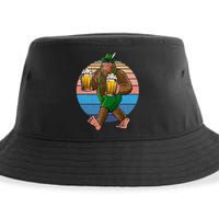 Bigfoot Lederhosen Vintage Oktoberfest Prost Beer Sustainable Bucket Hat